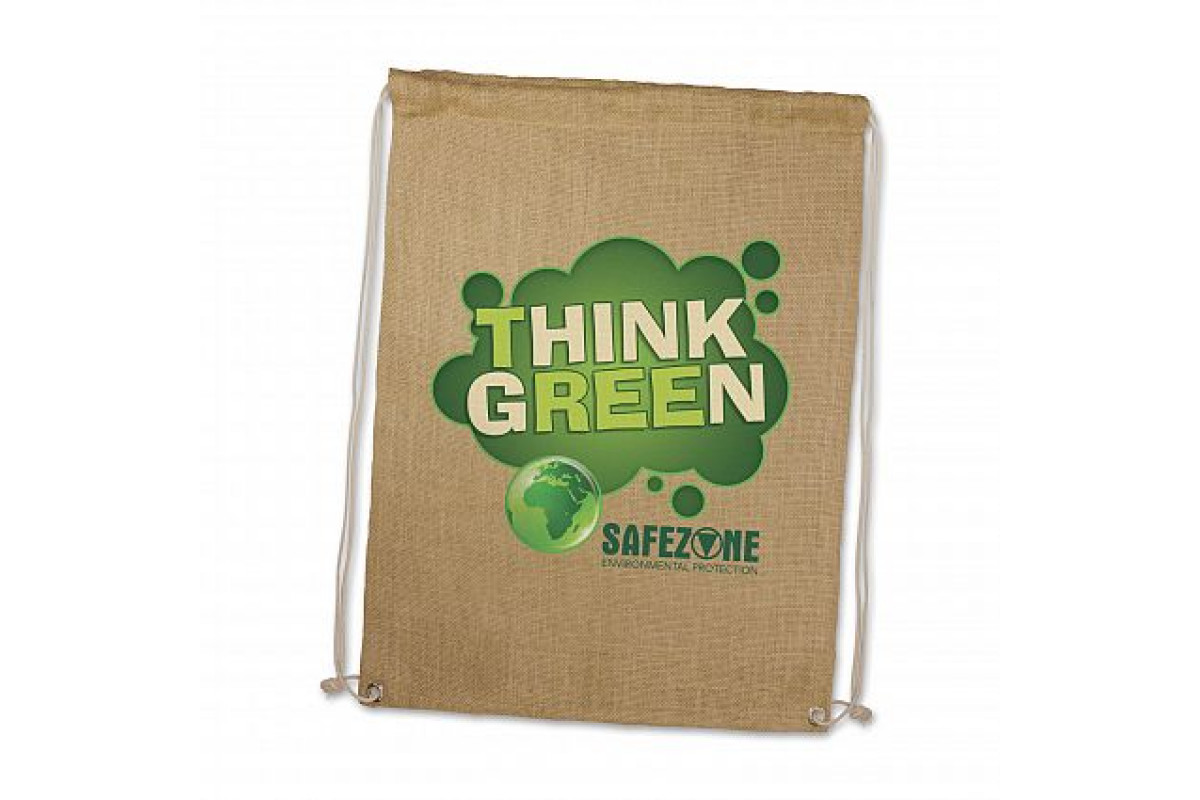 Jute Drawstring Backpack Fundraise Factory